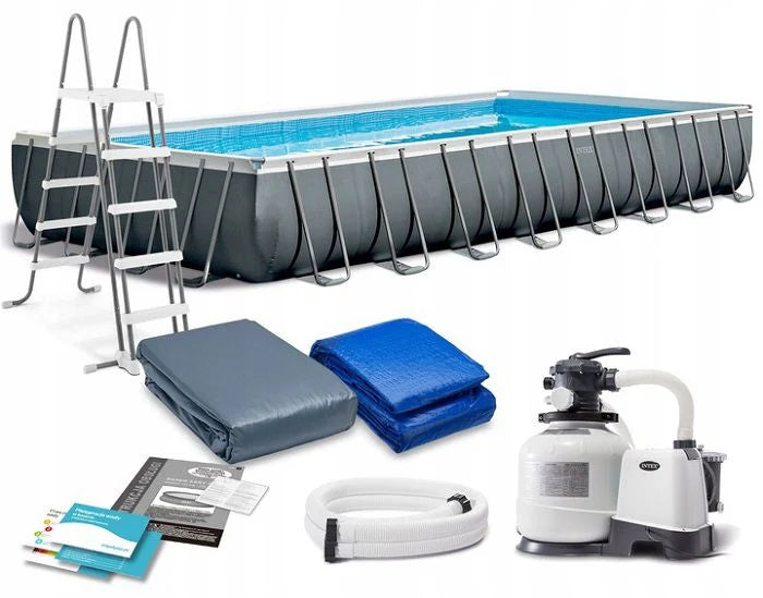 בריכת אולטרה עמודים מלבנית Ultra XTR בריכה בלבד | 975X488X132 ס"מ | מקט INTEX | 26374X