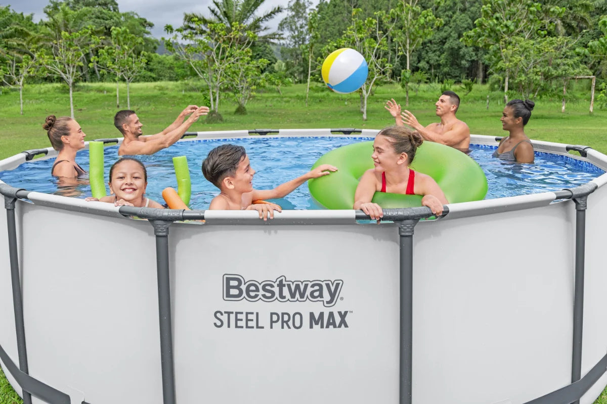 בריכת אולטרה עגולה אפורה 427X122 סמ MAX 5612X מבית BESTWAY