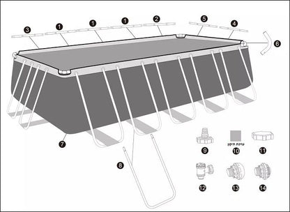 בריכת אולטרה steel pro max 640X274X132 5612B מבית BESTWAY
