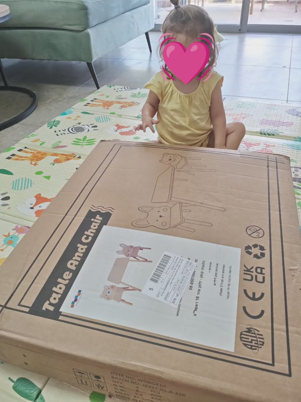 שולחן וכיסאות לילדים סט מושלם דגם חיות BIGALE