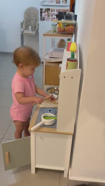 מטבח עץ קלאסי לילדים דגם ענהאל - עץ MDF איכותי